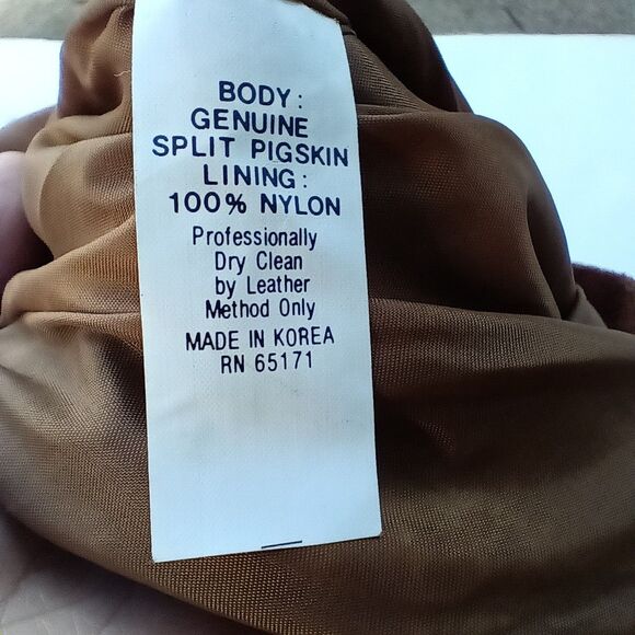 Vintage Pigskin Leather Straight Skirt-Size 9/10-Outerwear By Phoenix-Lined - Picture 8 of 8